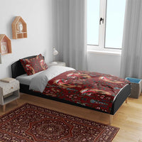 Oxblood Bird of Batik Papua Bedding Set Exotic Natural Wealth of Papua LT9 - Polynesian Pride