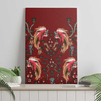 Oxblood Bird of Batik Papua Canvas Wall Art Exotic Natural Wealth of Papua LT9 - Polynesian Pride