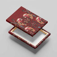 Oxblood Bird of Batik Papua Canvas Wall Art Exotic Natural Wealth of Papua LT9 - Polynesian Pride