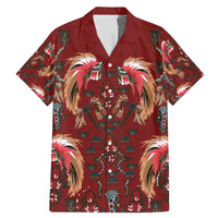 Oxblood Bird of Batik Papua Family Matching Mermaid Dress and Hawaiian Shirt Exotic Natural Wealth of Papua - Polynesian Pride