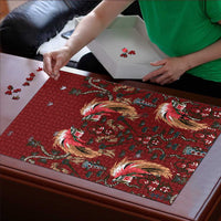 Oxblood Bird of Batik Papua Puzzle Exotic Natural Wealth of Papua LT9 - Polynesian Pride