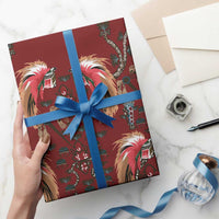 Oxblood Bird of Batik Papua Wrapping Paper Exotic Natural Wealth of Papua - Polynesian Pride