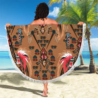 Terracotta Bird of Batik Papua Beach Blanket Exotic Natural Wealth of Papua - Polynesian Pride