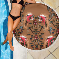 Terracotta Bird of Batik Papua Beach Blanket Exotic Natural Wealth of Papua - Polynesian Pride