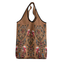 Terracotta Bird of Batik Papua Grocery Bag Exotic Natural Wealth of Papua LT9 - Polynesian Pride