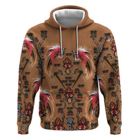 Terracotta Bird of Batik Papua Hoodie Exotic Natural Wealth of Papua - Polynesian Pride