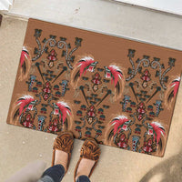 Terracotta Bird of Batik Papua Rubber Doormat Exotic Natural Wealth of Papua - Polynesian Pride
