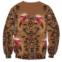Terracotta Bird of Batik Papua Sweatshirt Exotic Natural Wealth of Papua LT9 - Polynesian Pride