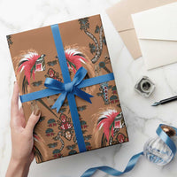 Terracotta Bird of Batik Papua Wrapping Paper Exotic Natural Wealth of Papua - Polynesian Pride