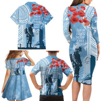 FSM Verterans Day Family Matching Long Sleeve Bodycon Dress and Hawaiian Shirt Their Lives Your Freedom LT9 - Polynesian Pride