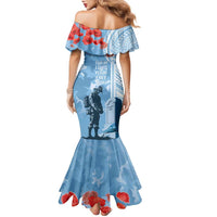 FSM Verterans Day Family Matching Mermaid Dress and Hawaiian Shirt Their Lives Your Freedom LT9 - Polynesian Pride