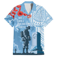 FSM Verterans Day Family Matching Short Sleeve Bodycon Dress and Hawaiian Shirt Their Lives Your Freedom LT9 Dad's Shirt - Short Sleeve Blue - Polynesian Pride