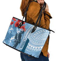 FSM Verterans Day Leather Tote Bag Their Lives Your Freedom LT9 - Polynesian Pride