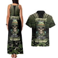 Veterans Day Couples Matching Tank Maxi Dress and Hawaiian Shirt War Never Leaves A Veteran Proud Military
