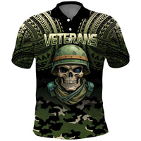 Veterans Day Polo Shirt War Never Leaves A Veteran Proud Military LT9 Black - Polynesian Pride