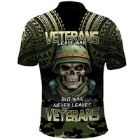 Veterans Day Polo Shirt War Never Leaves A Veteran Proud Military LT9 - Polynesian Pride