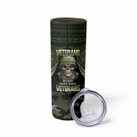 Veterans Day Skinny Tumbler War Never Leaves A Veteran Proud Military LT9 - Polynesian Pride