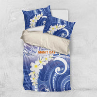 Marshall Islands Manit Day Bedding Set Plumeria and Polynesian Tribal