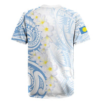 Palau 1981 Tribal Tattoo Rugby Jersey with Belau Plumeria Flowers LT9 - Polynesian Pride