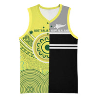 Custom Cricket AUNZ Spirit Basketball Jersey Aussie New Zealand Retro Edition - Polynesian Pride