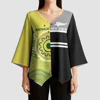 Custom Cricket AUNZ Spirit Kimono Sleeve Blouse Aussie New Zealand Retro Edition LT9 - Polynesian Pride