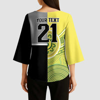 Custom Cricket AUNZ Spirit Kimono Sleeve Blouse Aussie New Zealand Retro Edition LT9 - Polynesian Pride