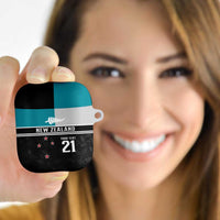 Custom NZ Cricket Pride AirPods Case Silver Fern Fan Supporter Apparel - Polynesian Pride