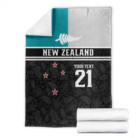 Custom NZ Cricket Pride Blanket Silver Fern Fan Supporter Apparel - Polynesian Pride