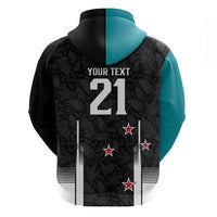 Custom NZ Cricket Pride Hoodie Silver Fern Fan Supporter Apparel - Polynesian Pride