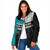 Custom NZ Cricket Pride Padded Jacket Silver Fern Fan Supporter Apparel - Polynesian Pride