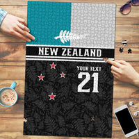 Custom NZ Cricket Pride Puzzle Silver Fern Fan Supporter Apparel - Polynesian Pride