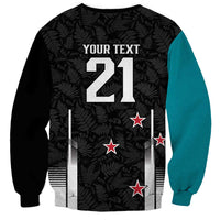 Custom NZ Cricket Pride Sweatshirt Silver Fern Fan Supporter Apparel - Polynesian Pride