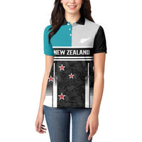 Custom NZ Cricket Pride Women Polo Shirt Silver Fern Fan Supporter Apparel - Polynesian Pride