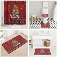 Funny Kiwi Bird Xmas Tree Bathroom Set New Zealand Tribal Christmas Spirit - Polynesian Pride