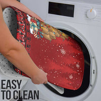 Funny Kiwi Bird Xmas Tree Bathroom Set New Zealand Tribal Christmas Spirit - Polynesian Pride