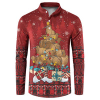 Funny Kiwi Bird Xmas Tree Button Sweatshirt New Zealand Tribal Christmas Spirit - Polynesian Pride