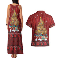 Funny Kiwi Bird Xmas Tree Couples Matching Tank Maxi Dress and Hawaiian Shirt New Zealand Tribal Christmas Spirit LT9 - Polynesian Pride
