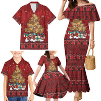 Funny Kiwi Bird Xmas Tree Family Matching Mermaid Dress and Hawaiian Shirt New Zealand Tribal Christmas Spirit LT9 - Polynesian Pride