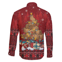 Funny Kiwi Bird Xmas Tree Family Matching Off The Shoulder Long Sleeve Dress and Hawaiian Shirt New Zealand Tribal Christmas Spirit LT9 - Polynesian Pride