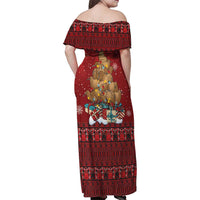 Funny Kiwi Bird Xmas Tree Family Matching Off Shoulder Maxi Dress and Hawaiian Shirt New Zealand Tribal Christmas Spirit LT9 - Polynesian Pride