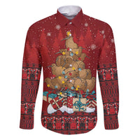 Funny Kiwi Bird Xmas Tree Family Matching Puletasi and Hawaiian Shirt New Zealand Tribal Christmas Spirit - Polynesian Pride