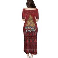 Funny Kiwi Bird Xmas Tree Family Matching Puletasi and Hawaiian Shirt New Zealand Tribal Christmas Spirit - Polynesian Pride