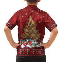 Funny Kiwi Bird Xmas Tree Family Matching Short Sleeve Bodycon Dress and Hawaiian Shirt New Zealand Tribal Christmas Spirit LT9 - Polynesian Pride