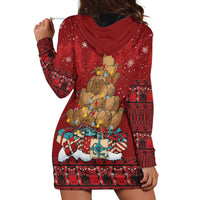 Funny Kiwi Bird Xmas Tree Hoodie Dress New Zealand Tribal Christmas Spirit - Polynesian Pride