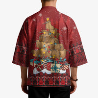 Funny Kiwi Bird Xmas Tree Kimono New Zealand Tribal Christmas Spirit - Polynesian Pride