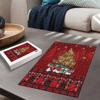 Funny Kiwi Bird Xmas Tree Puzzle New Zealand Tribal Christmas Spirit - Polynesian Pride