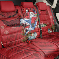 Funny Santa Riding Shark Back Car Seat Cover Polynesian Tribal Christmas Spirit - Polynesian Pride
