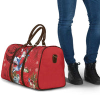 Funny Santa Riding Shark Travel Bag Polynesian Tribal Christmas Spirit LT9 - Polynesian Pride