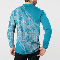 Hawaii Breadfruit Palaka Button Sweatshirt Polu Maile Lei LT9 - Polynesian Pride