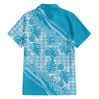 Hawaii Breadfruit Palaka Family Matching Off Shoulder Short Dress and Hawaiian Shirt Polu Maile Lei LT9 - Polynesian Pride